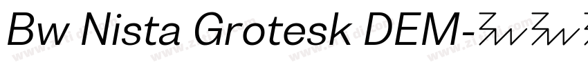 Bw Nista Grotesk DEM字体转换